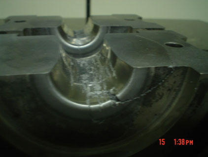 Fracture in tool